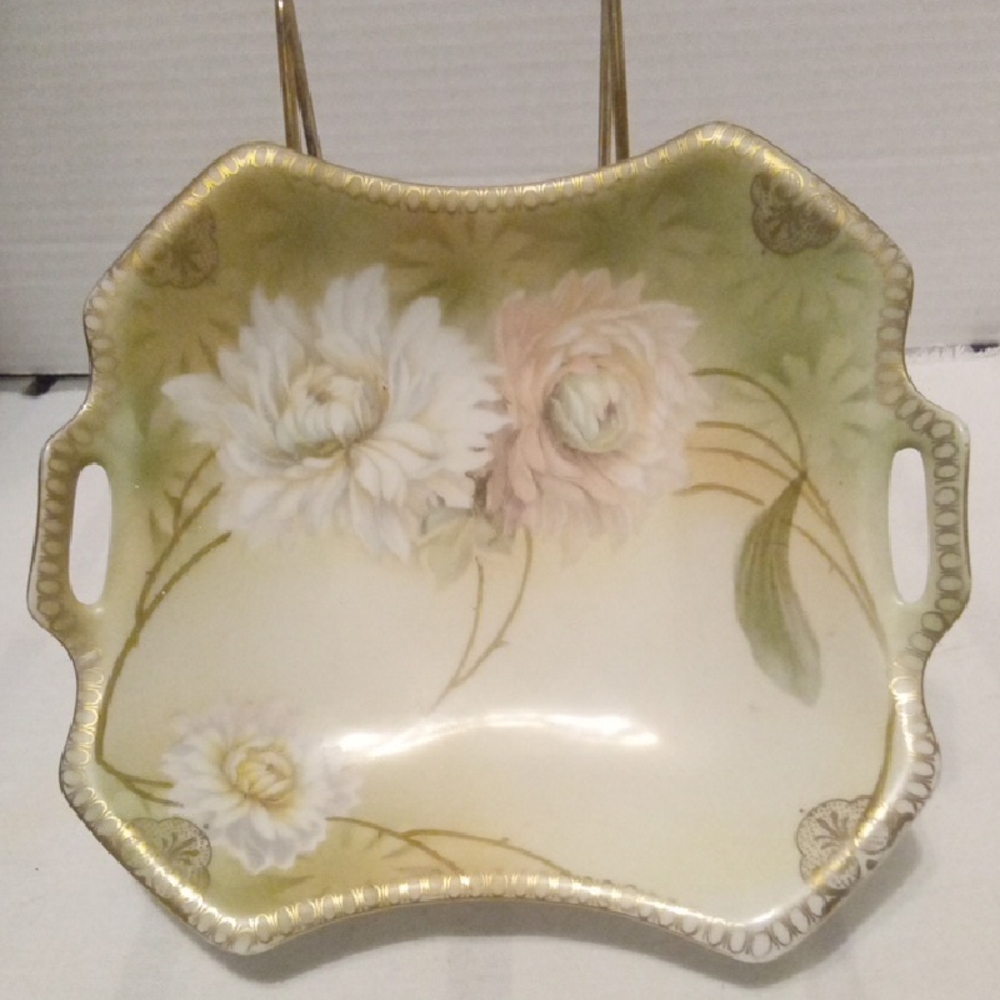 R S Germany Reinhold Mold # 7 Antique Porcelain Relish Dish